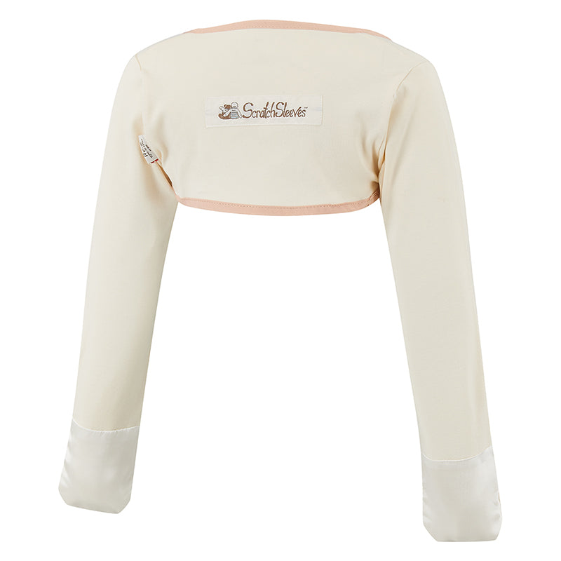 Cream scratch mitts that stay on, eczema / mitten sleeve design