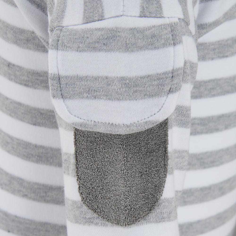 Bodysuit with silk flip-mitts for babies and toddlers with eczema