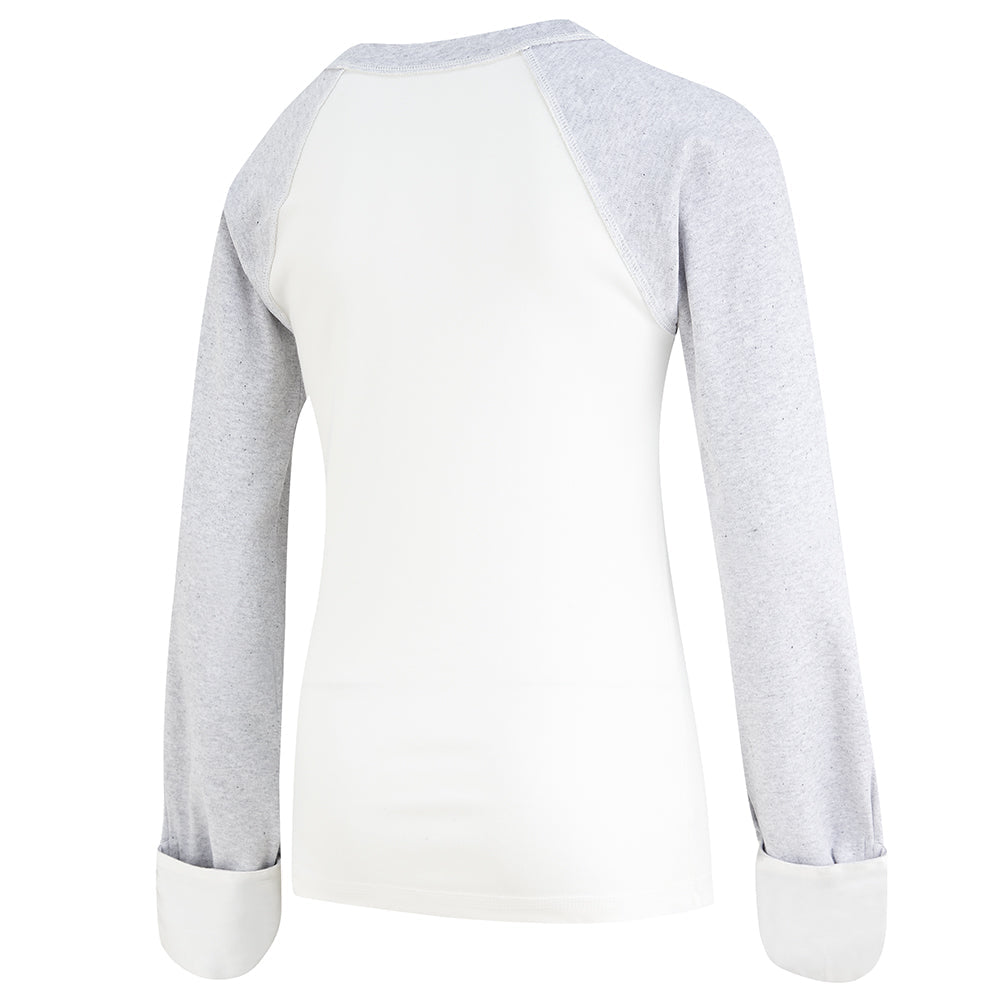 Baseball style PJs tops with opening silk mitts for kids with eczema