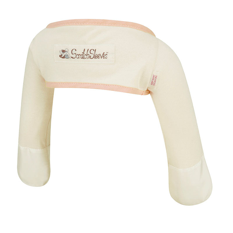 Cream scratch mitts that stay on, eczema / mitten sleeve design